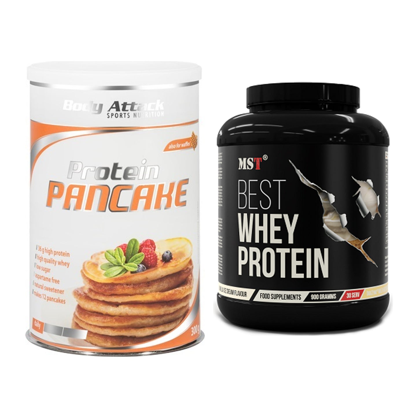 Protein-Frühstücks-Set: Body Attack Protein + MST Best Whey Protein – alle enthaltenen Artikel