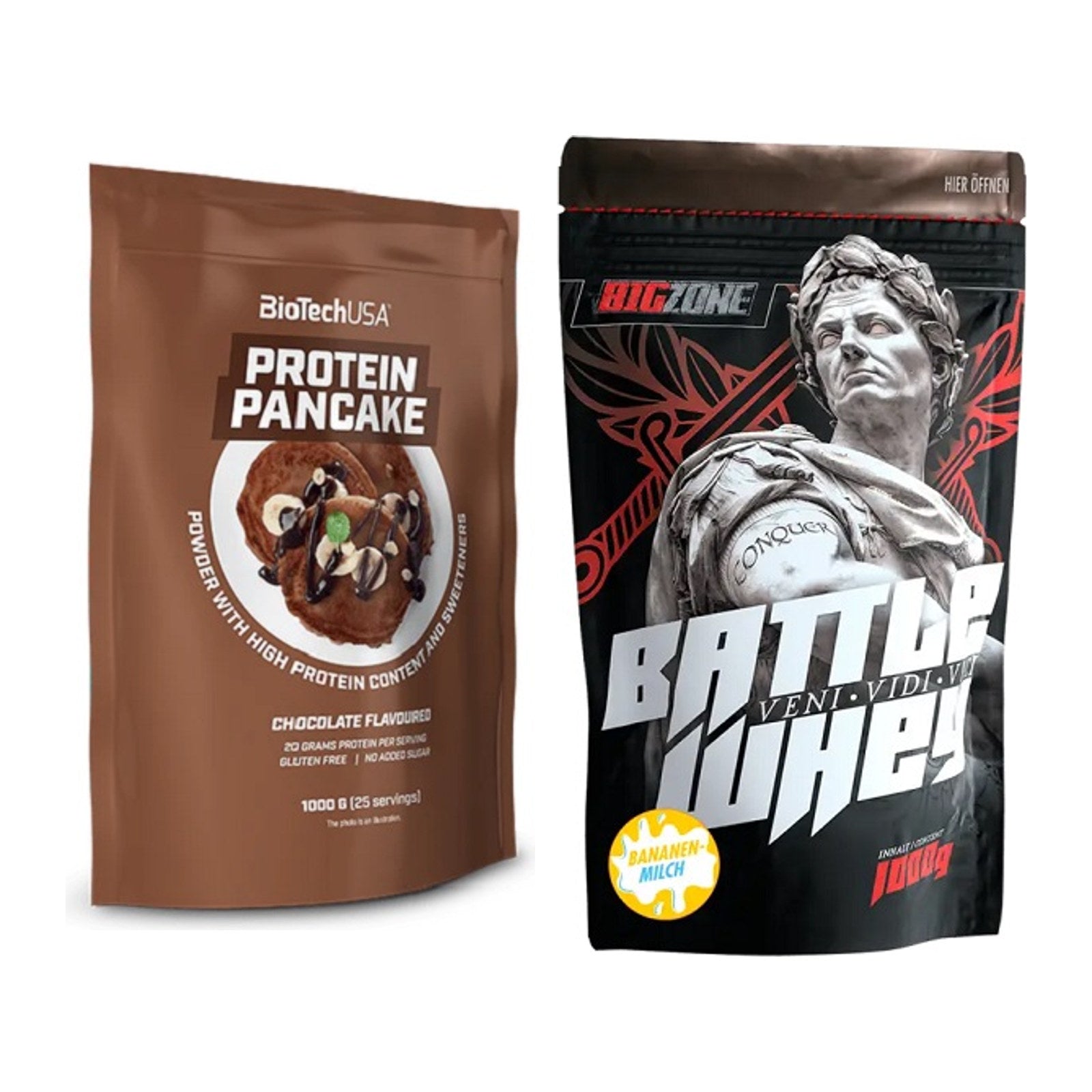 Protein-Frühstücks-Set: BioTech Protein Pancake + Big Zone Battle Whey – alle enthaltenen Artikel