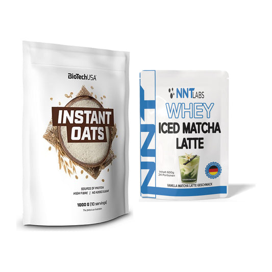 Protein-Frühstücks-Set: BioTech Instant Oats + NNT Whey ICED MATCHA – alle enthaltenen Artikel