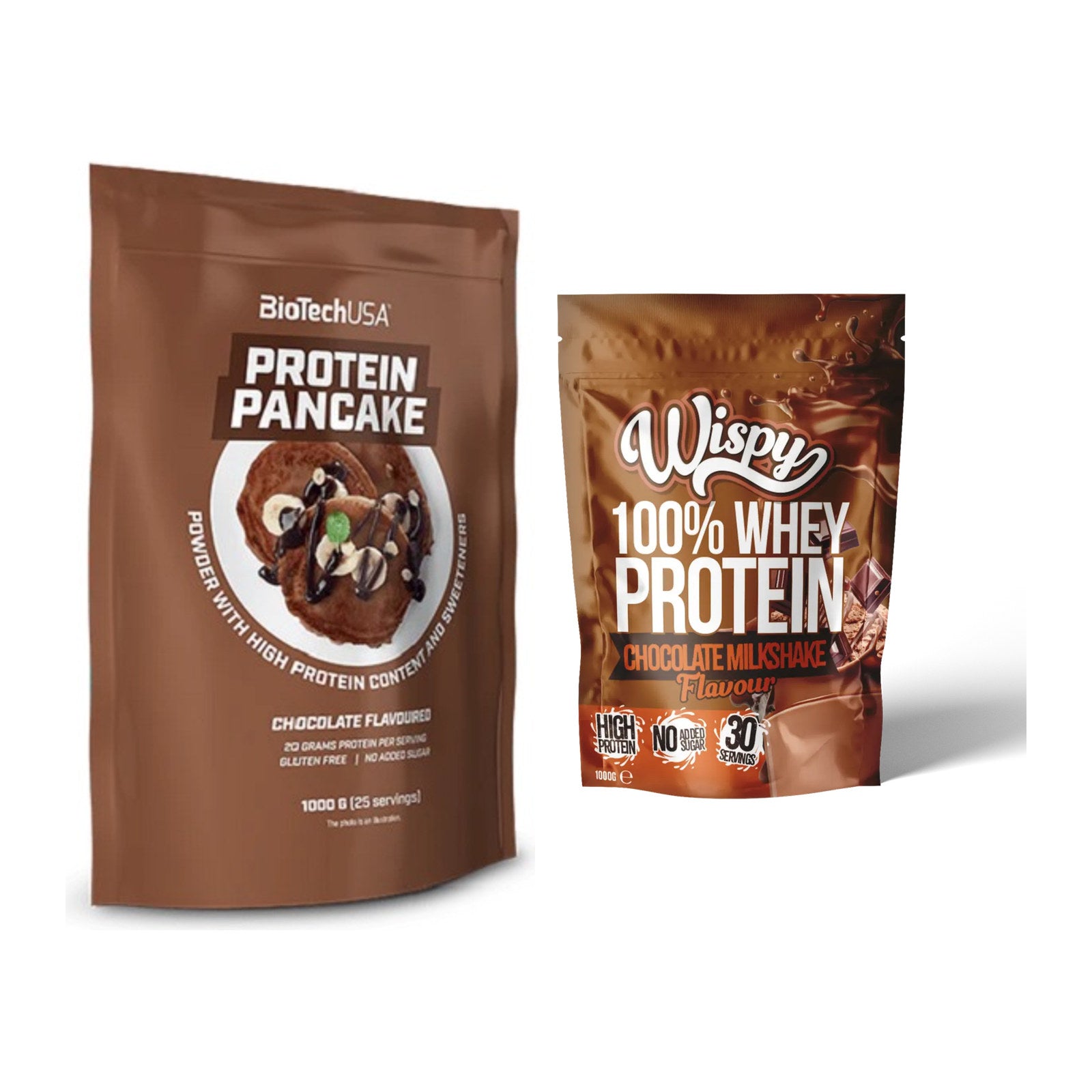 Protein-Frühstücks-Set: BioTech Protein Pancake + Wispy Whey 100% – alle enthaltenen Artikel