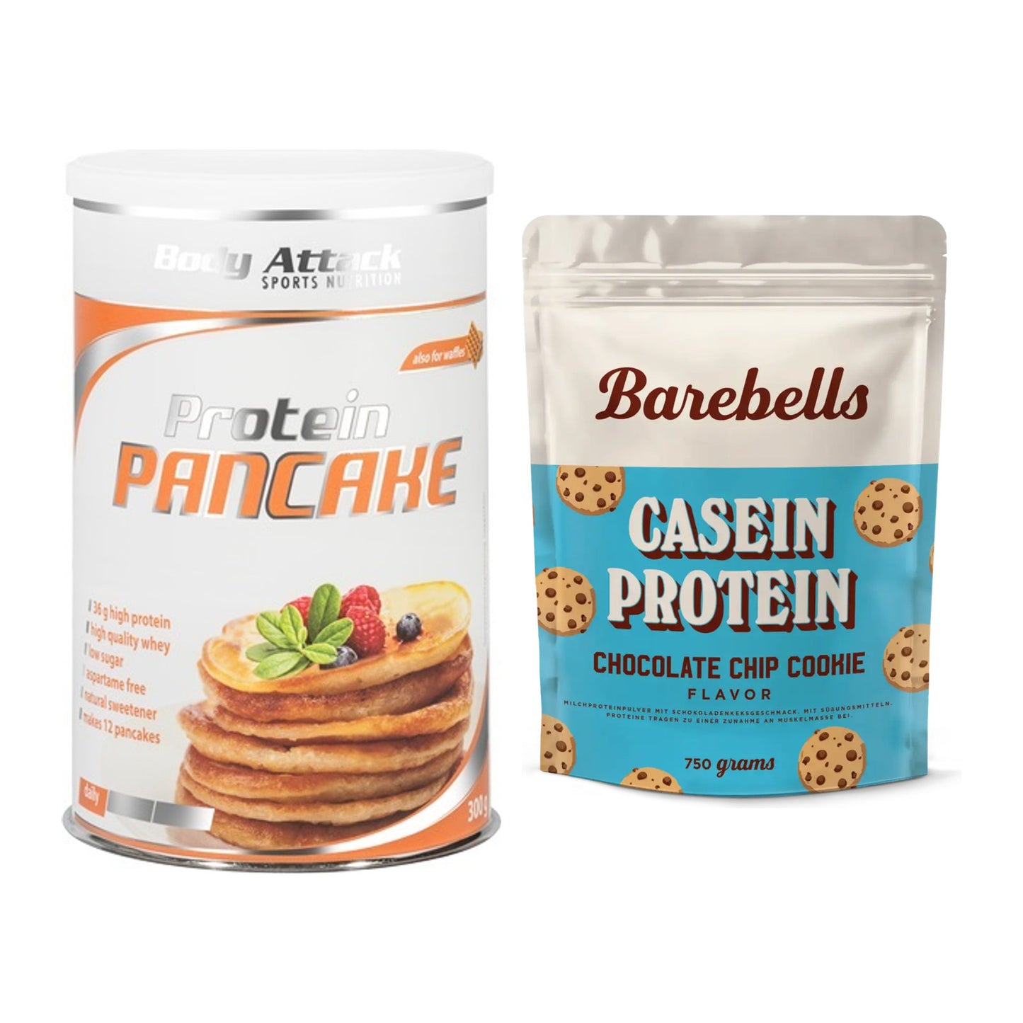 Protein-Frühstücks-Set: Body Attack Protein + Barebells Casein – alle enthaltenen Artikel