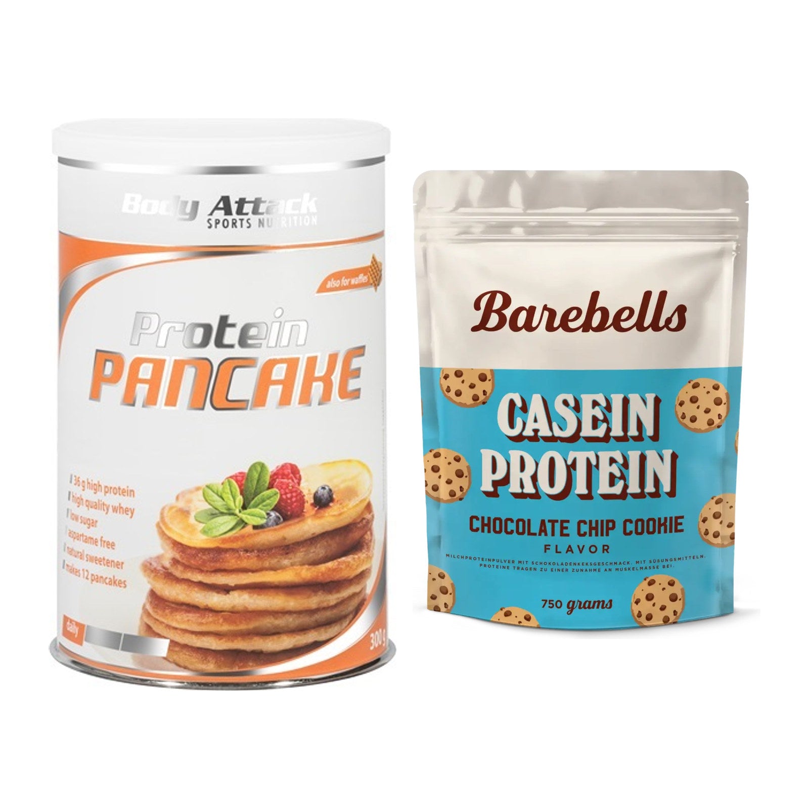 Protein-Frühstücks-Set: Body Attack Protein + Barebells Casein – alle enthaltenen Artikel