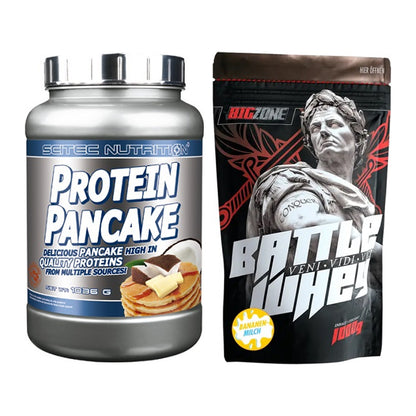 Protein-Frühstücks-Set: Scitec Protein Pancake + Big Zone Battle Whey – alle enthaltenen Artikel