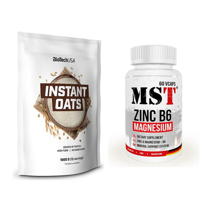 Protein-Frühstücks-Set: BioTech Instant Oats + MST Zinc + Magnesium – alle enthaltenen Artikel