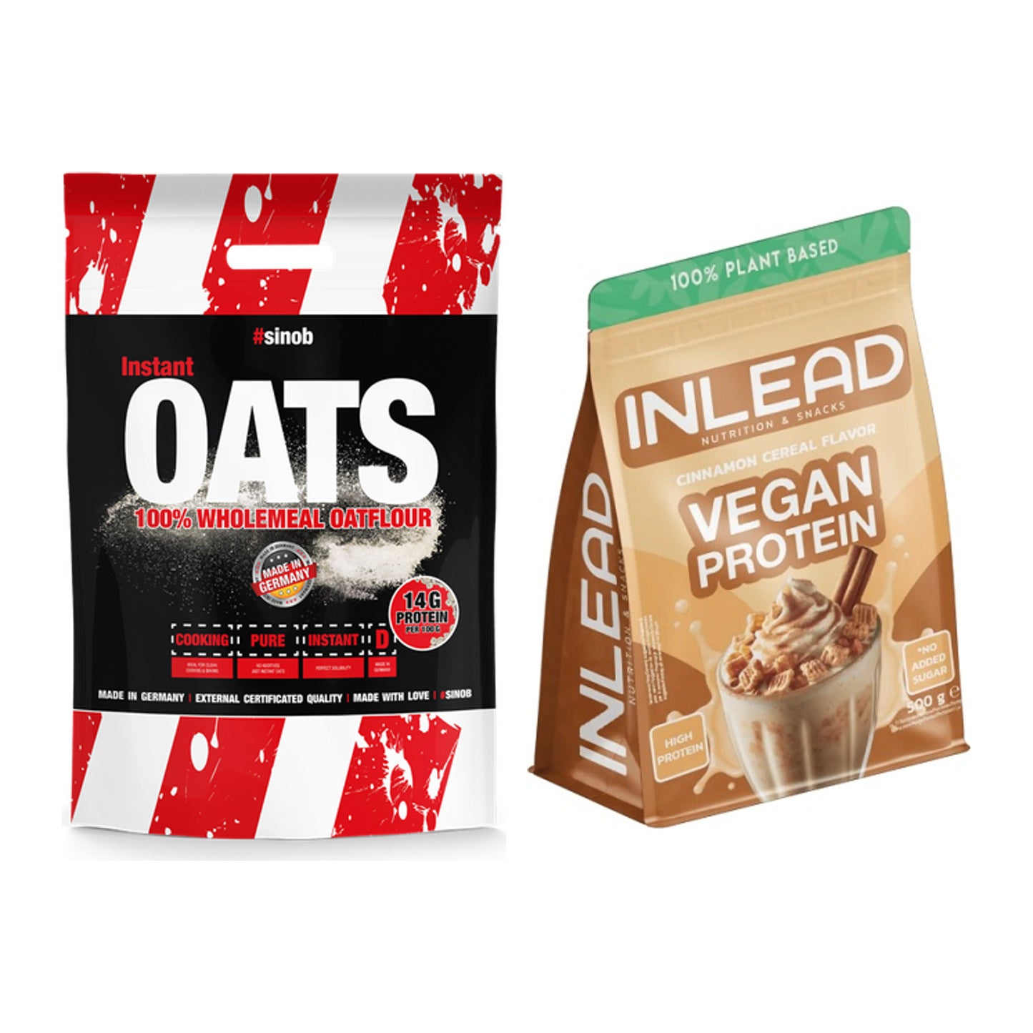 Protein-Frühstücks-Set: Sinob Instant Oats + INLEAD Vegan Protein – alle enthaltenen Artikel