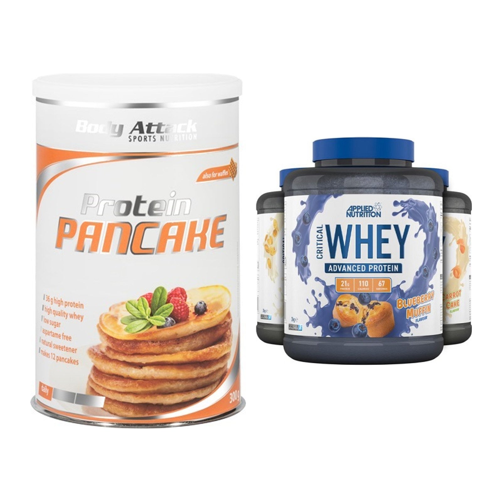 Protein-Frühstücks-Set: Body Attack Protein + Applied Nutrition – alle enthaltenen Artikel