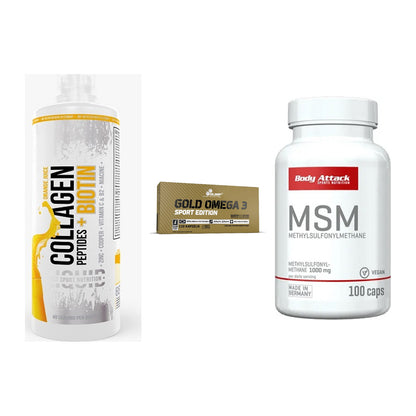 Gelenk-Set: MST Collagen + Olimp Omega 3 + Body Attack MSM – alle enthaltenen Artikel