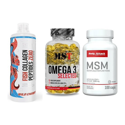 Gelenk-Set: MST Fish Collagen + MST Omega 3 + Body Attack MSM – alle enthaltenen Artikel