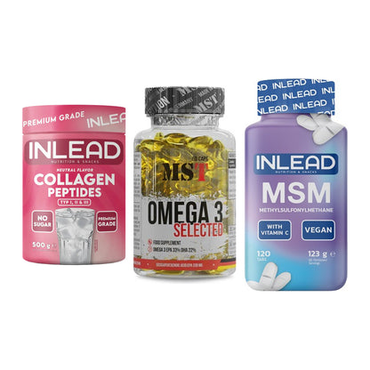 Gelenk-Set: INLEAD Collagen + MST Omega 3 + INLEAD MSM – alle enthaltenen Artikel