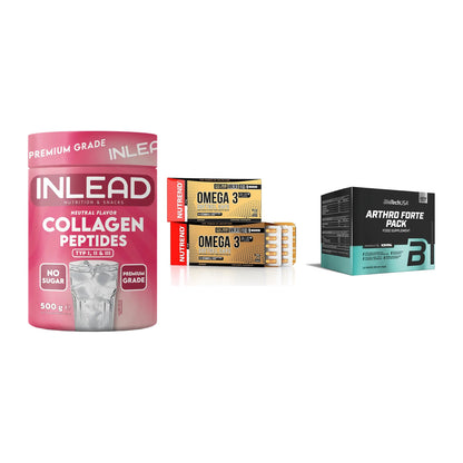 Gelenk-Set: INLEAD Collagen + Nutrend Omega 3 + BioTech Arthro – alle enthaltenen Artikel