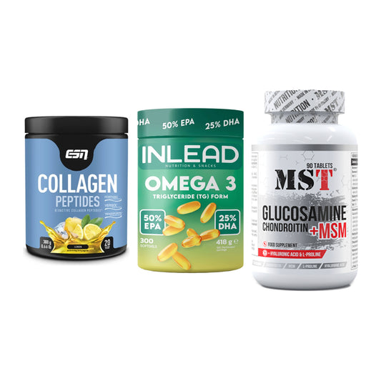 Gelenk-Set: ESN Collagen + INLEAD Omega-3 + MST Glucosamine – alle enthaltenen Artikel