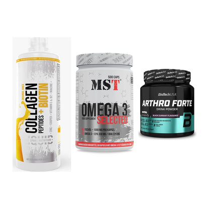 Gelenk-Set: MST Collagen + MST Omega 3 + BioTech Arthro – alle enthaltenen Artikel