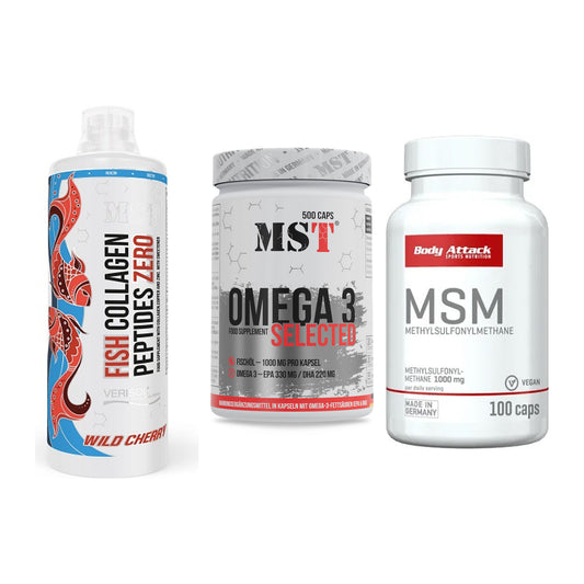 Gelenk-Set: MST Fish Collagen + MST Omega 3 + Body Attack MSM – alle enthaltenen Artikel
