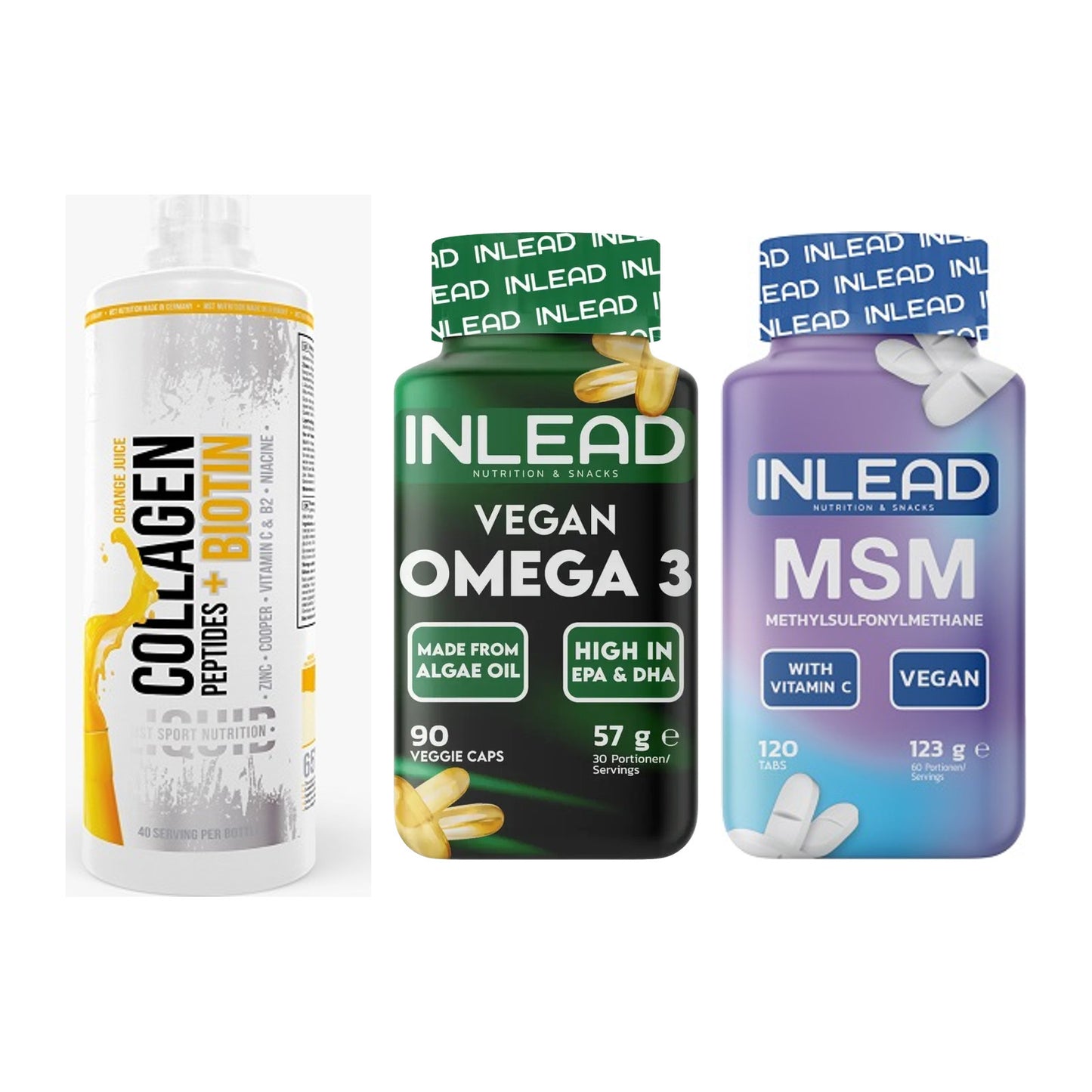 Gelenk-Set: MST Collagen + INLEAD Vegan + INLEAD MSM – alle enthaltenen Artikel