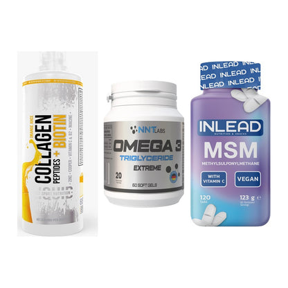 Gelenk-Set: MST Collagen + NNT Omega 3 + INLEAD MSM – alle enthaltenen Artikel
