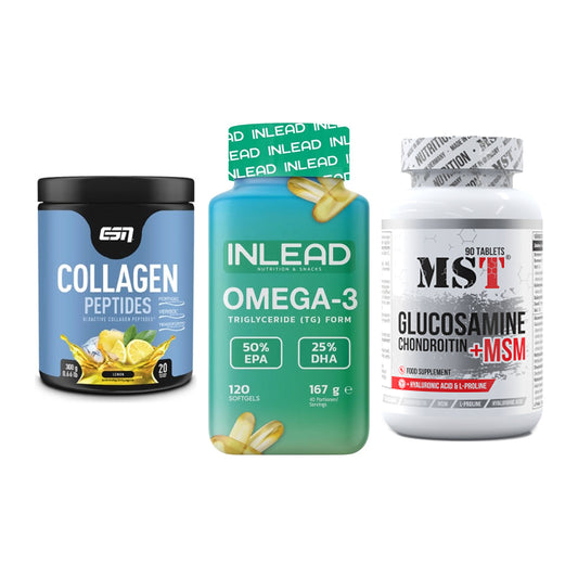 Gelenk-Set: ESN Collagen + INLEAD Omega-3 + MST Glucosamine – alle enthaltenen Artikel