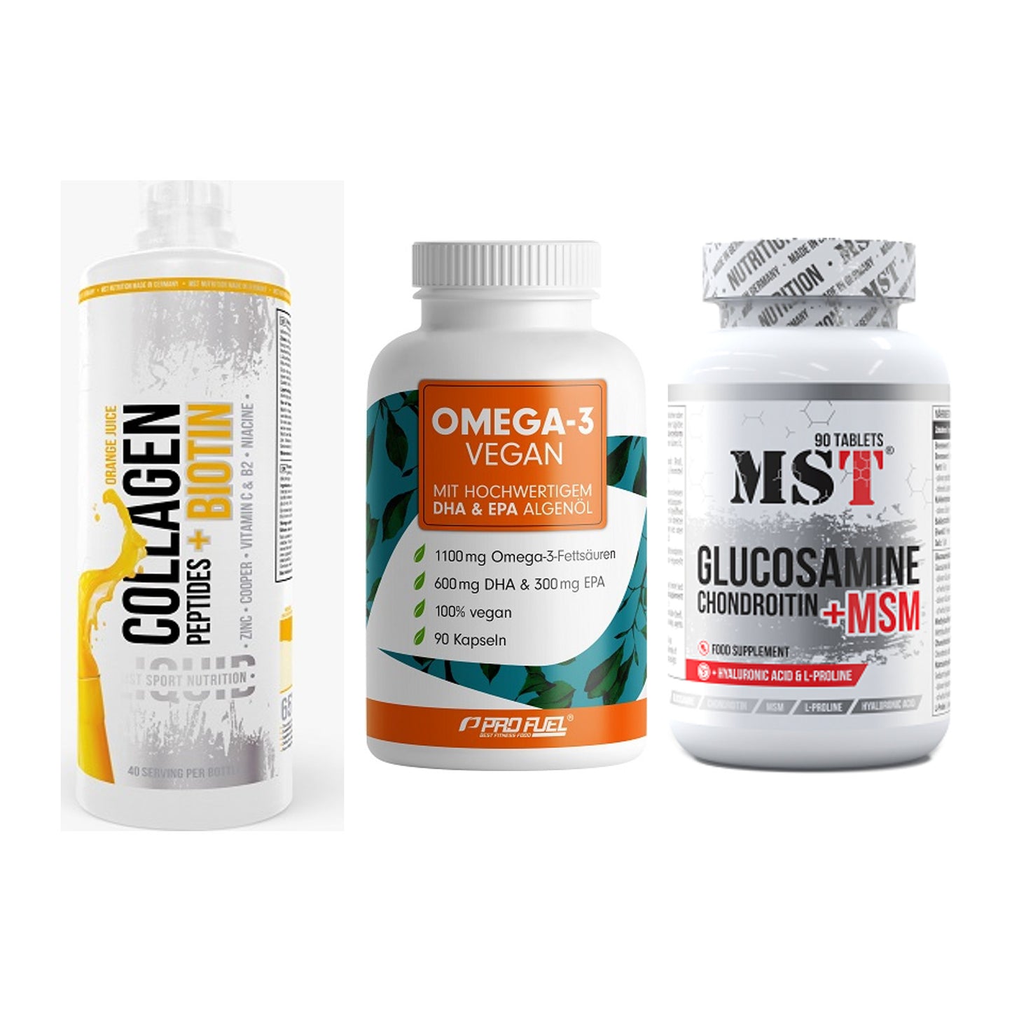 Gelenk-Set: MST Collagen + ProFuel Omega 3 + MST Glucosamine – alle enthaltenen Artikel