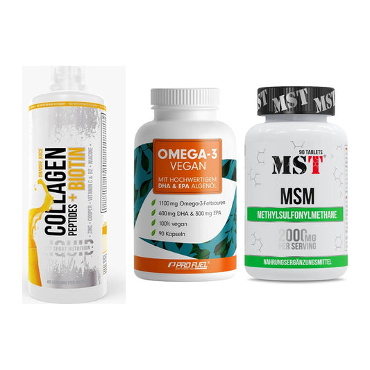 Gelenk-Set: MST Collagen + ProFuel Omega 3 + MST MSM 2000 / – alle enthaltenen Artikel