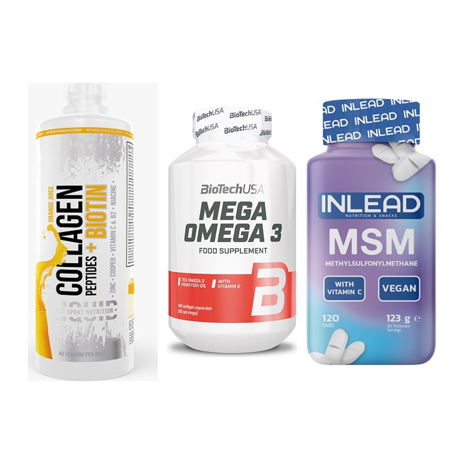 Gelenk-Set: MST Collagen + BioTech Mega + INLEAD MSM – alle enthaltenen Artikel