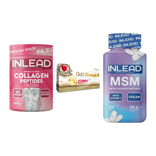 Gelenk-Set: INLEAD Collagen + Olimp Omega 3 + INLEAD MSM – alle enthaltenen Artikel
