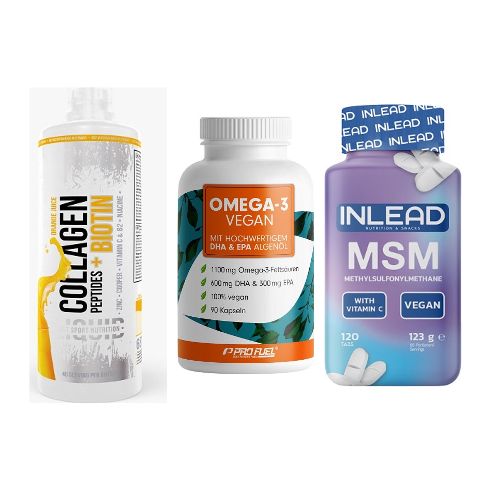 Gelenk-Set: MST Collagen + ProFuel Omega 3 + INLEAD MSM – alle enthaltenen Artikel