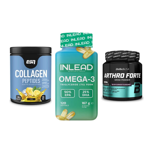 Gelenk-Set: ESN Collagen + INLEAD Omega-3 + BioTech Arthro – alle enthaltenen Artikel