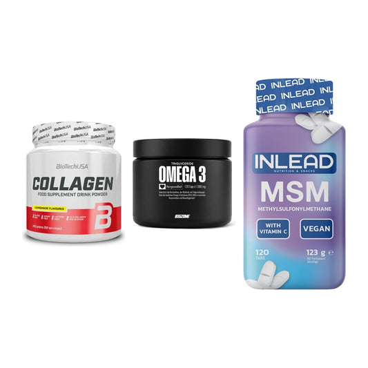 Gelenk-Set: BioTech Collagen + Big Zone Omega 3 + INLEAD MSM – alle enthaltenen Artikel