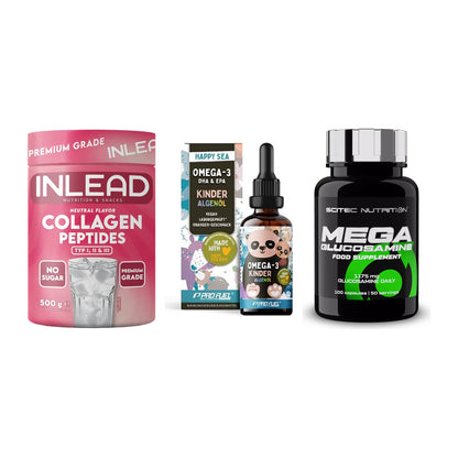 Gelenk-Set: INLEAD Collagen + ProFuel OMEGA-3 + Scitec Mega – alle enthaltenen Artikel