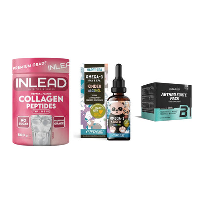 Gelenk-Set: INLEAD Collagen + ProFuel OMEGA-3 + BioTech Arthro – alle enthaltenen Artikel