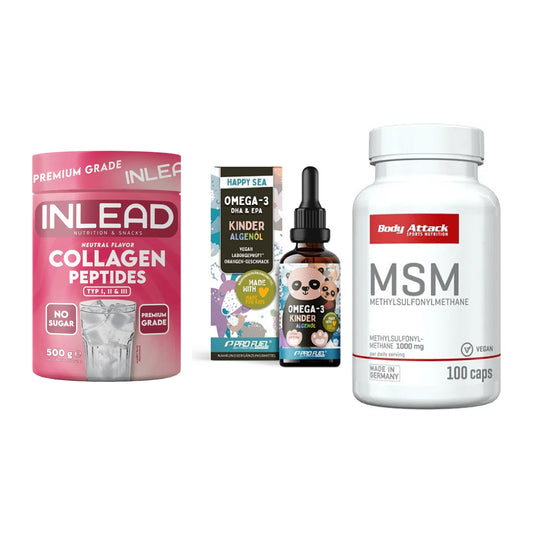 Gelenk-Set: INLEAD Collagen + ProFuel OMEGA-3 + Body Attack MSM – alle enthaltenen Artikel
