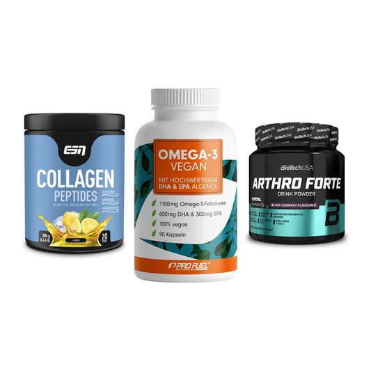 Gelenk-Set: ESN Collagen + ProFuel Omega 3 + BioTech Arthro – alle enthaltenen Artikel
