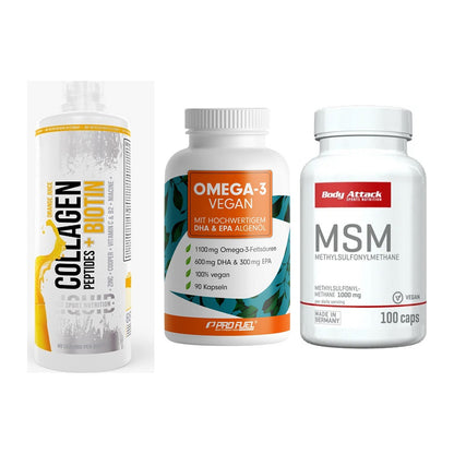 Gelenk-Set: MST Collagen + ProFuel Omega 3 + Body Attack MSM – alle enthaltenen Artikel
