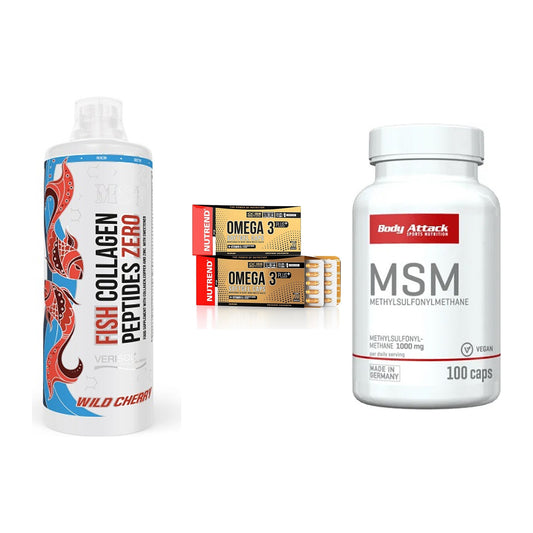 Gelenk-Set: MST Fish Collagen + Nutrend Omega 3 + Body Attack MSM – alle enthaltenen Artikel