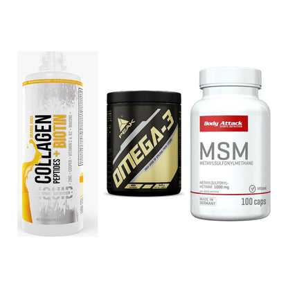 Gelenk-Set: MST Collagen + Peak Omega-3 + Body Attack MSM – alle enthaltenen Artikel
