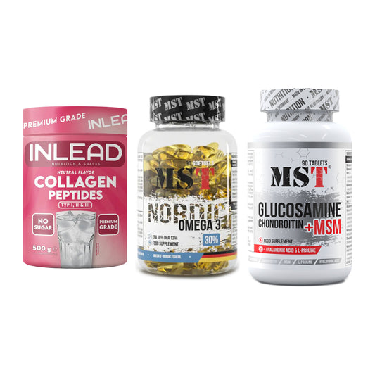Gelenk-Set: INLEAD Collagen + MST Omega 3 + MST Glucosamine – alle enthaltenen Artikel