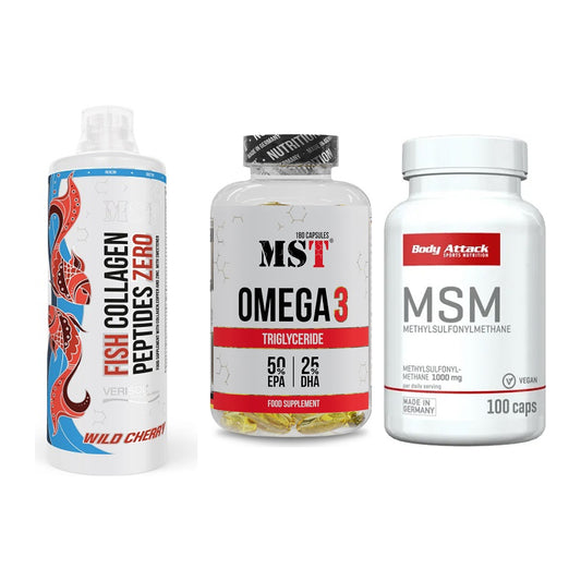 Gelenk-Set: MST Fish Collagen + MST Omega 3 + Body Attack MSM – alle enthaltenen Artikel