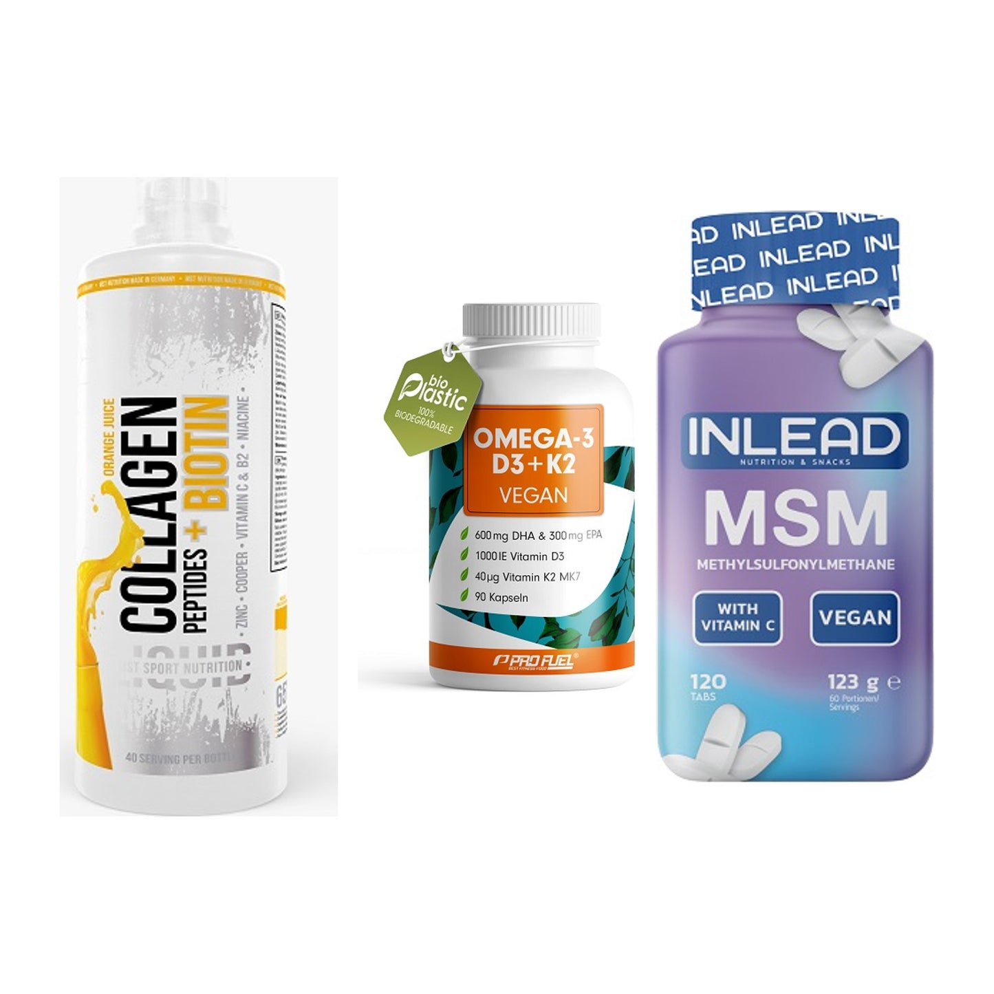 Gelenk-Set: MST Collagen + ProFuel Omega 3 + INLEAD MSM – alle enthaltenen Artikel