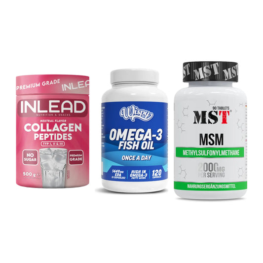 Gelenk-Set: INLEAD Collagen + Wispy Omega 3 + MST MSM 2000 / – alle enthaltenen Artikel