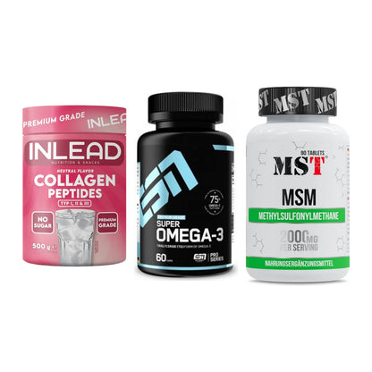 Gelenk-Set: INLEAD Collagen + ESN Omega 3 + MST MSM 2000 / – alle enthaltenen Artikel