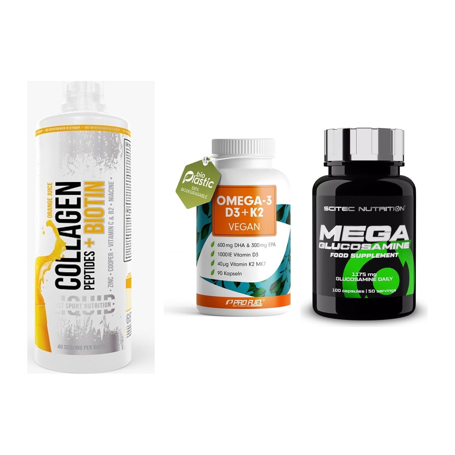 Gelenk-Set: MST Collagen + ProFuel Omega 3 + Scitec Mega – alle enthaltenen Artikel
