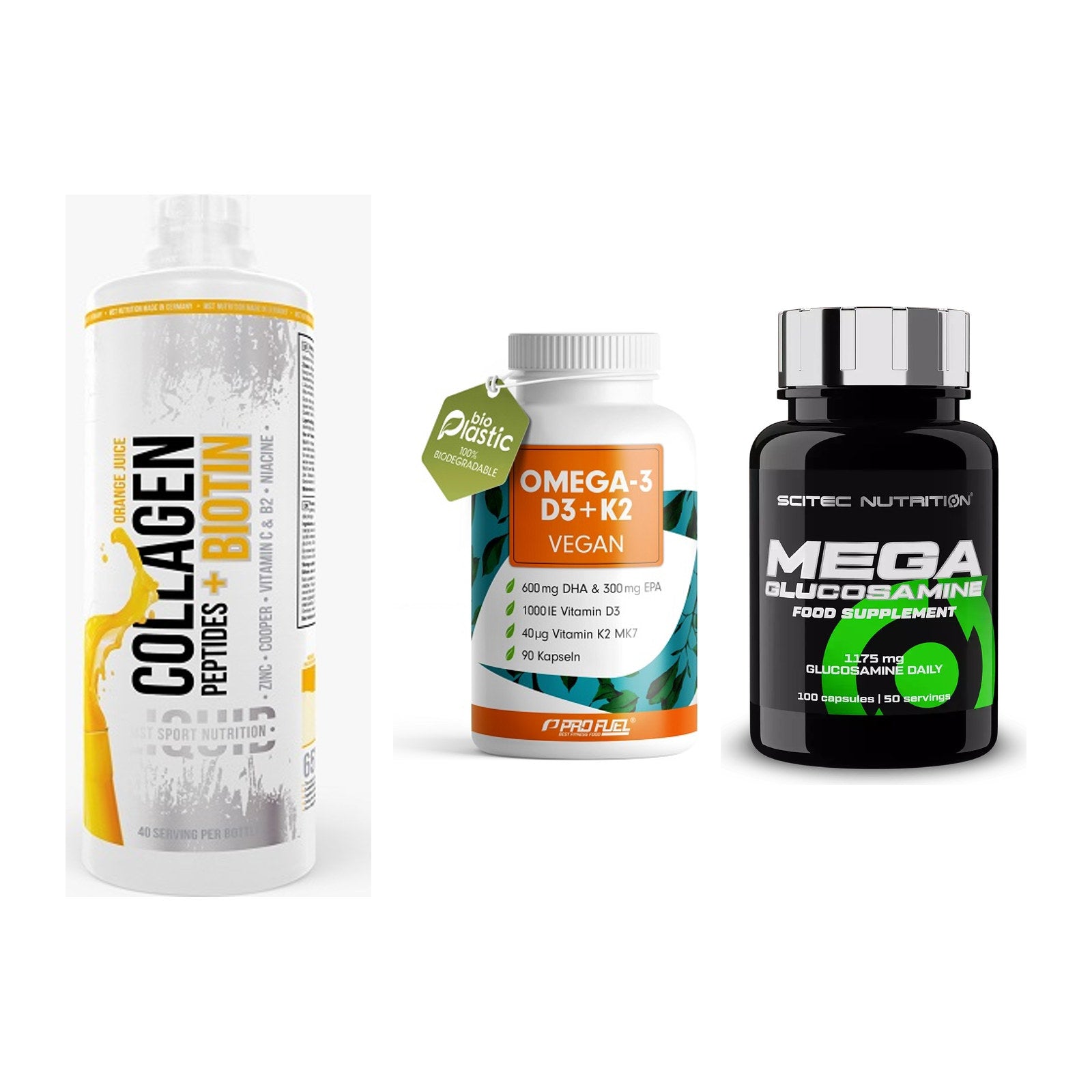 Gelenk-Set: MST Collagen + ProFuel Omega 3 + Scitec Mega – alle enthaltenen Artikel