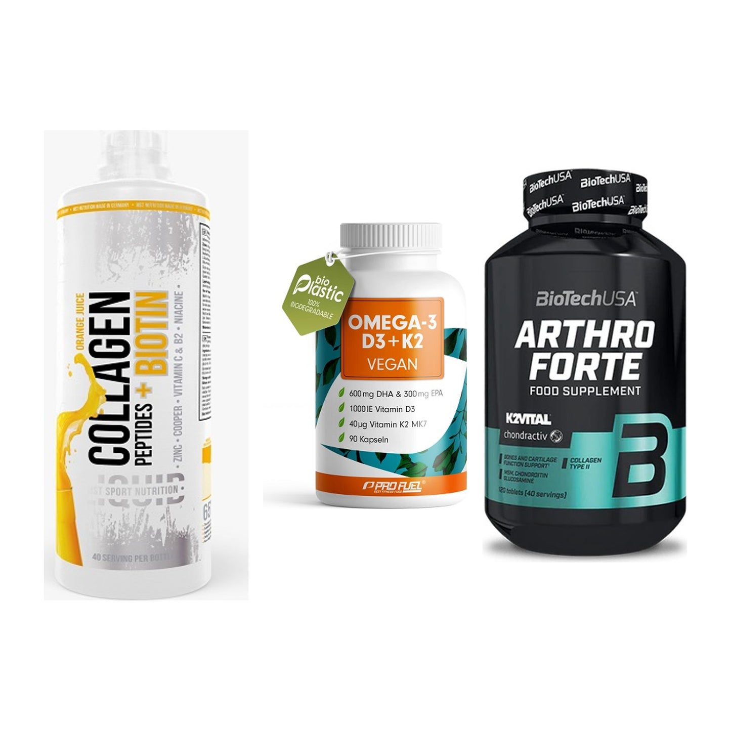 Gelenk-Set: MST Collagen + ProFuel Omega 3 + BioTech Arthro – alle enthaltenen Artikel