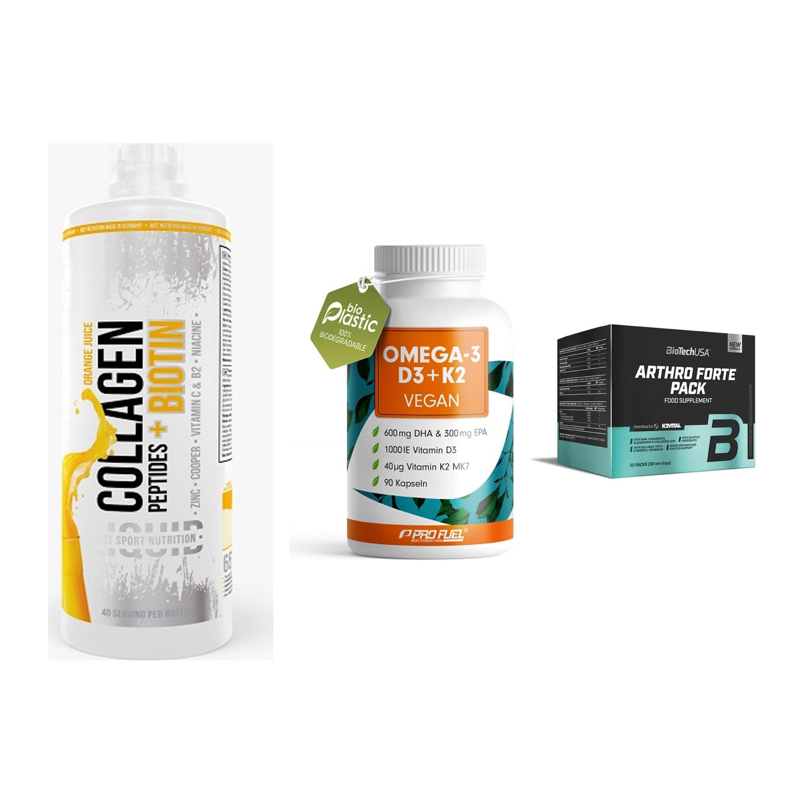Gelenk-Set: MST Collagen + ProFuel Omega 3 + BioTech Arthro – alle enthaltenen Artikel
