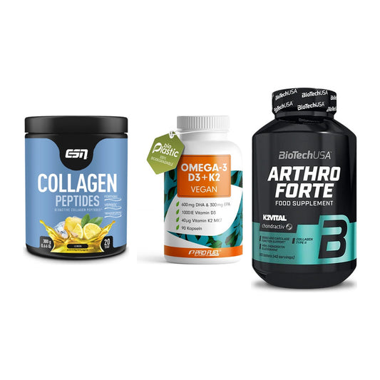 Gelenk-Set: ESN Collagen + ProFuel Omega 3 + BioTech Arthro – alle enthaltenen Artikel