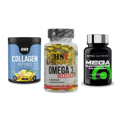 Gelenk-Set: ESN Collagen + MST Omega 3 + Scitec Mega – alle enthaltenen Artikel