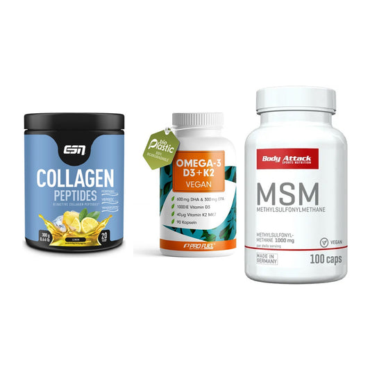 Gelenk-Set: ESN Collagen + ProFuel Omega 3 + Body Attack MSM – alle enthaltenen Artikel