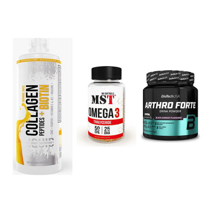 Gelenk-Set: MST Collagen + MST Omega 3 + BioTech Arthro – alle enthaltenen Artikel