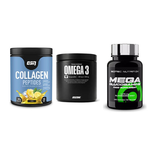 Gelenk-Set: ESN Collagen + Big Zone Omega 3 + Scitec Mega – alle enthaltenen Artikel
