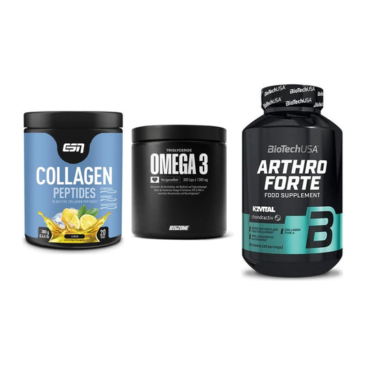 Gelenk-Set: ESN Collagen + Big Zone Omega 3 + BioTech Arthro – alle enthaltenen Artikel