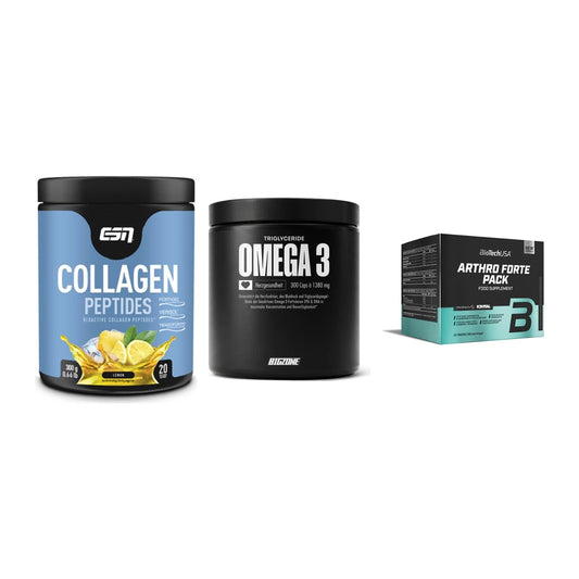 Gelenk-Set: ESN Collagen + Big Zone Omega 3 + BioTech Arthro – alle enthaltenen Artikel